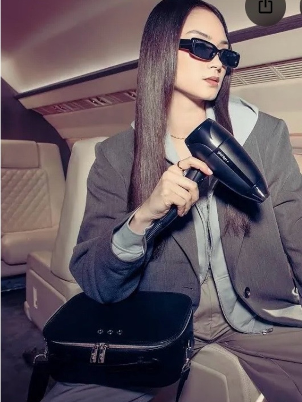 New ghd Black Hair Dryer travel foldable in box SALE blow tool stylist deal